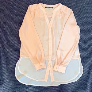 Blush Pink Sheer Button Down